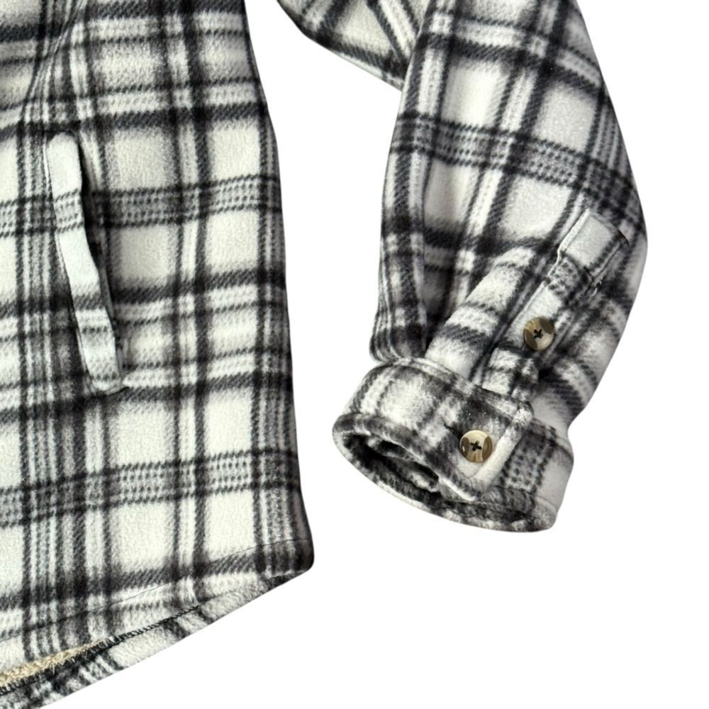 SAGE Sage Long Sleeve Plaid Super Plush Sherpa Lined Fleece Shirt Jacket XXL 2X - Picture 7 of 14